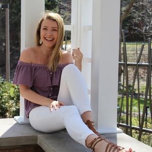 Off the shoulder purple top